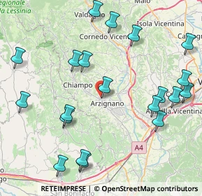 Mappa Via Dalmazia, 36071 Arzignano VI, Italia (9.8755)