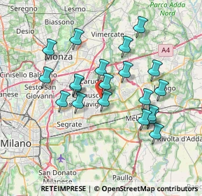 Mappa Via Naviglio, 20063 Cernusco sul Naviglio MI, Italia (6.664)