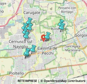 Mappa Via Naviglio, 20063 Cernusco sul Naviglio MI, Italia (1.7)