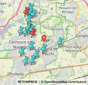 Mappa Via Naviglio, 20063 Cernusco sul Naviglio MI, Italia (1.9815)