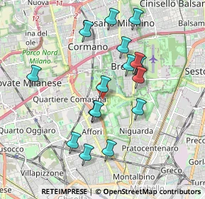 Mappa Via Giuditta e Giulia Grisi, 20161 Milano MI, Italia (1.7875)
