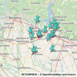 Mappa Via Vecchia per Castelcovati, 25032 Chiari BS, Italia (10.91875)