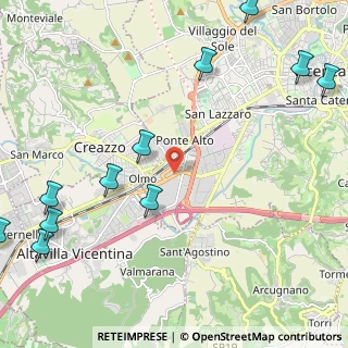 Mappa Via della Ceramica, 36100 Vicenza VI, Italia (3.09364)