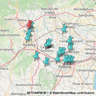 Mappa Via Francesco Petrarca, 36043 Camisano Vicentino VI, Italia (12.91278)