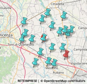 Mappa Via Francesco Petrarca, 36043 Camisano Vicentino VI, Italia (7.323)