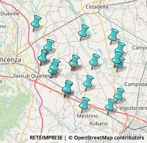 Mappa Via Francesco Petrarca, 36043 Camisano Vicentino VI, Italia (7.29158)