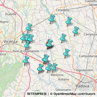 Mappa Via Francesco Petrarca, 36043 Camisano Vicentino VI, Italia (7.118)