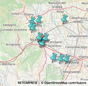 Mappa Via dei Carabinieri, 36040 Torri di Quartesolo VI, Italia (10.95385)