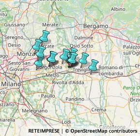 Mappa Piazza Generale Domenico Perrucchetti, 20062 Cassano d'Adda MI, Italia (7.38867)