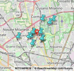 Mappa Via Dora Riparia, 20161 Milano MI, Italia (1.12667)
