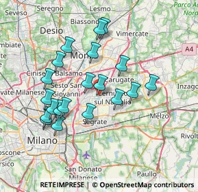 Mappa SP 120, 20063 Cernusco sul Naviglio MI, Italia (6.8355)