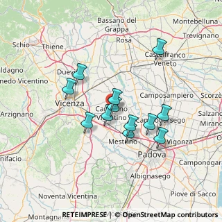Mappa Viale Margherita, 36043 Camisano Vicentino VI, Italia (11.29833)