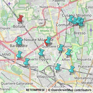Mappa Via Fabio Filzi, 20026 Novate Milanese MI, Italia (2.60765)