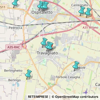 Mappa Via Raffaello Sanzio, 25039 Travagliato BS, Italia (2.73818)