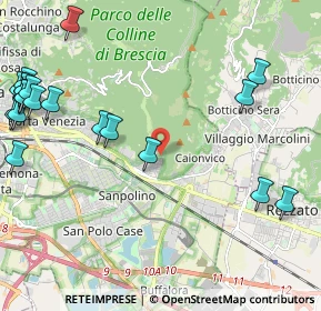 Mappa Via Cesare Noventa, 25135 Brescia BS, Italia (2.9985)