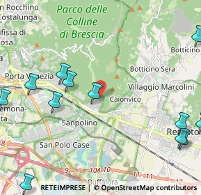 Mappa Via Cesare Noventa, 25135 Brescia BS, Italia (2.97333)