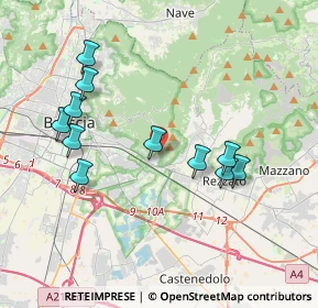 Mappa Via Cesare Noventa, 25135 Brescia BS, Italia (3.80727)