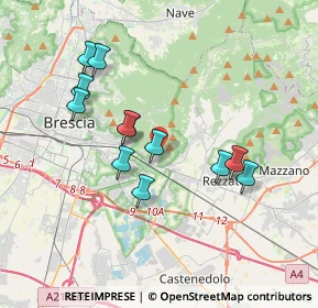 Mappa Via Cesare Noventa, 25135 Brescia BS, Italia (3.35333)