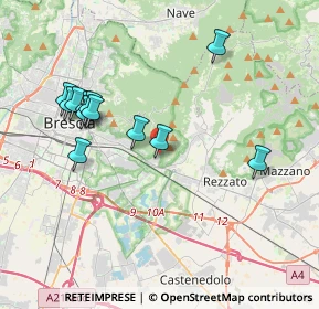 Mappa Via Cesare Noventa, 25135 Brescia BS, Italia (3.8225)