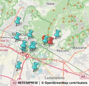 Mappa Via Cesare Noventa, 25135 Brescia BS, Italia (3.6125)