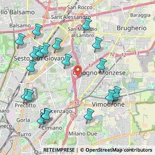 Mappa A51 Tangenziale Est Milano, 20099 Sesto San Giovanni MI, Italia (2.5435)