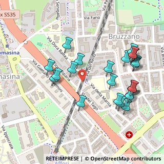 Mappa Via del Reno, 20161 Milano MI, Italia (0.256)
