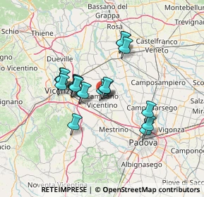 Mappa Via delle Rose, 36043 Camisano Vicentino VI, Italia (10.6995)