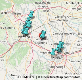 Mappa Via delle Rose, 36043 Camisano Vicentino VI, Italia (12.7245)