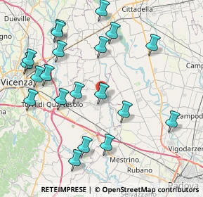 Mappa Via delle Ortensie, 36043 Camisano Vicentino VI, Italia (9.087)