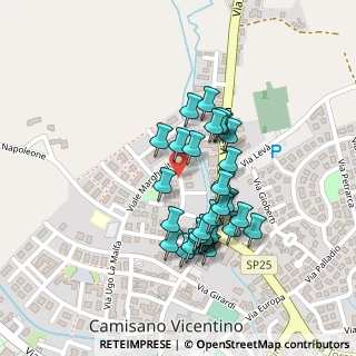 Mappa Via delle Rose, 36043 Camisano Vicentino VI, Italia (0.18933)