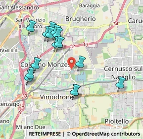 Mappa Via Giosuè Carducci, 20093 Cologno Monzese MI, Italia (1.91667)