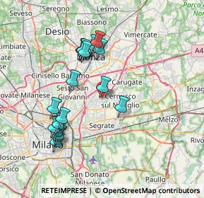 Mappa Via Giosuè Carducci, 20093 Cologno Monzese MI, Italia (7.29444)