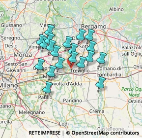 Mappa Via Leonardo da Vinci, 24045 Fara Gera D'Adda BG, Italia (10.7345)