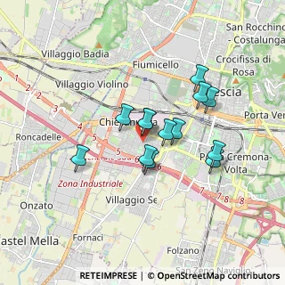 Mappa Via l'Aquila, 25125 Brescia BS, Italia (1.33692)