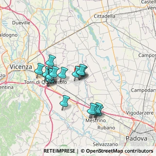 Mappa Via Ponte Napoleone, 36043 Camisano Vicentino VI, Italia (6.08944)