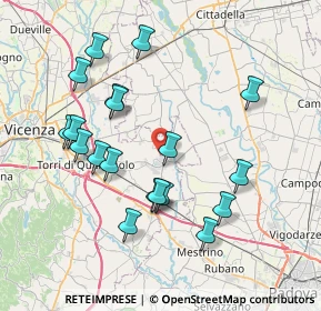 Mappa Via Ponte Napoleone, 36043 Camisano Vicentino VI, Italia (7.65474)