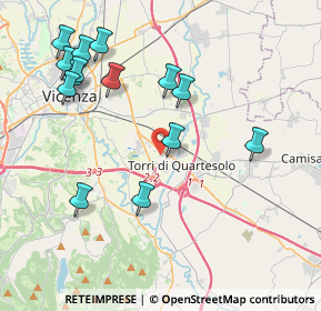 Mappa Via Giovanni Bellini, 36040 Torri di Quartesolo VI, Italia (4.39929)