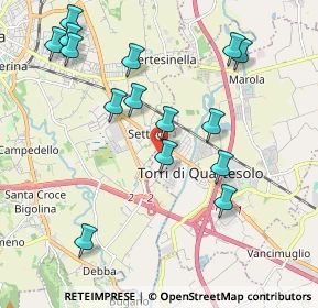 Mappa Via Giovanni Bellini, 36040 Torri di Quartesolo VI, Italia (2.15133)
