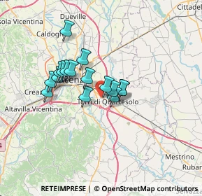 Mappa Via Giovanni Bellini, 36040 Torri di Quartesolo VI, Italia (5.04688)