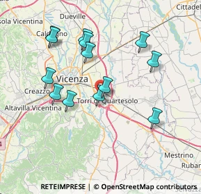 Mappa Via Giovanni Bellini, 36040 Torri di Quartesolo VI, Italia (7.16462)