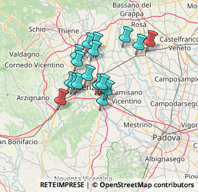 Mappa Via Giovanni Bellini, 36040 Torri di Quartesolo VI, Italia (9.89176)