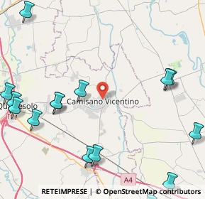 Mappa Via Guglielmo Marconi, 36043 Camisano Vicentino VI, Italia (6.28813)