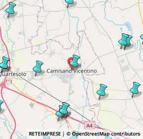 Mappa Via II Risorgimento, 36043 Camisano Vicentino VI, Italia (6.8505)