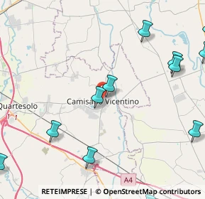Mappa Via II Risorgimento, 36043 Camisano Vicentino VI, Italia (6.76133)