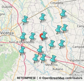 Mappa Via Alcide de Gasperi, 36043 Camisano Vicentino VI, Italia (7.076)