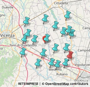 Mappa Via II Risorgimento, 36043 Camisano Vicentino VI, Italia (7.439)