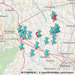 Mappa Via Alcide de Gasperi, 36043 Camisano Vicentino VI, Italia (7.4955)