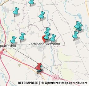 Mappa Camisano Vicentino, 36043 Camisano Vicentino VI, Italia (4.50571)