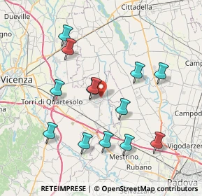 Mappa Camisano Vicentino, 36043 Camisano Vicentino VI, Italia (7.48385)