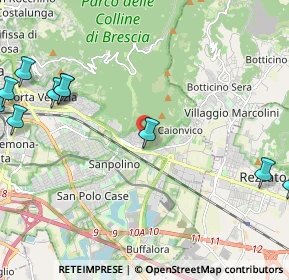 Mappa Via Bigio Savoldi, 25135 Brescia BS, Italia (3.36417)
